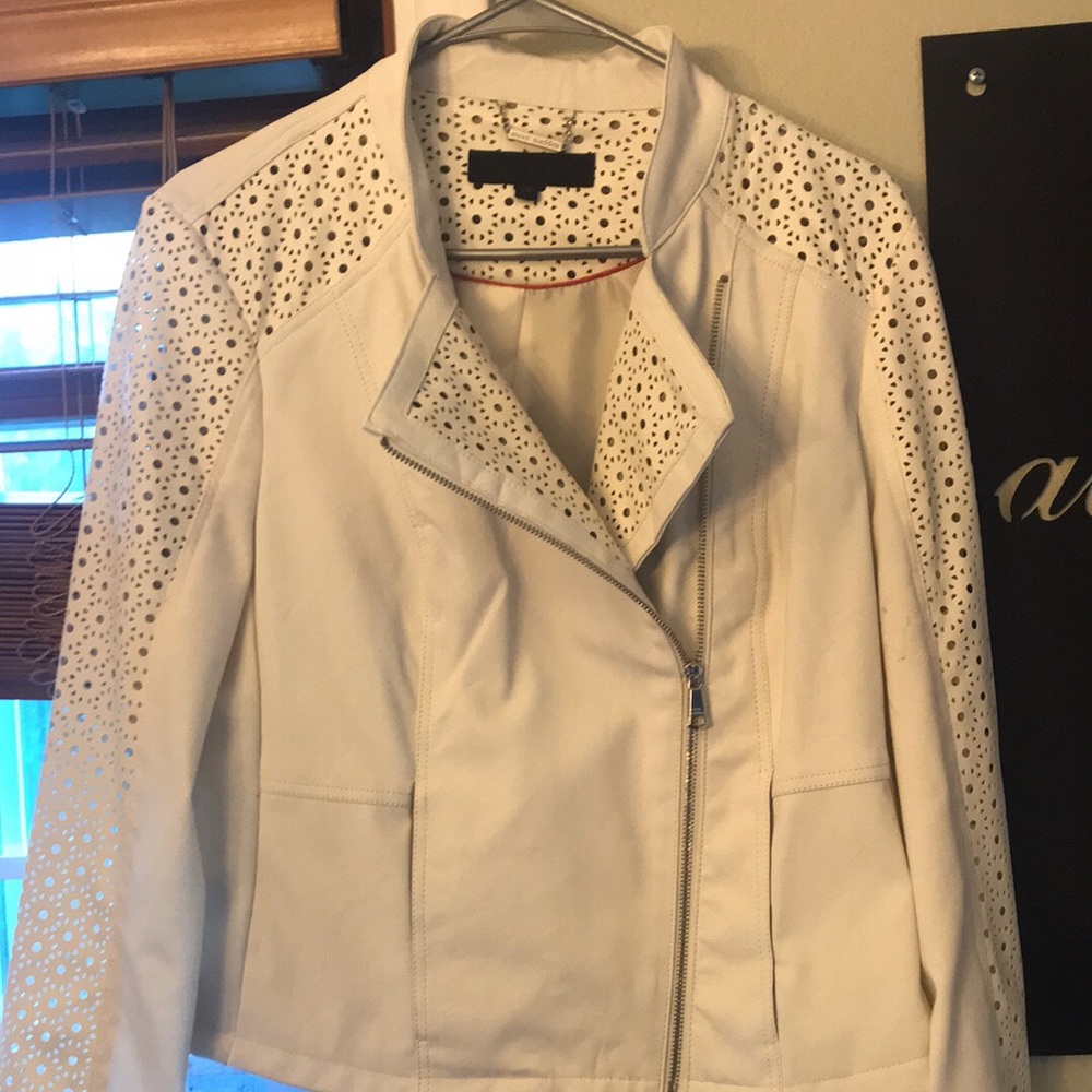 Steve Madden White Moto Jacket